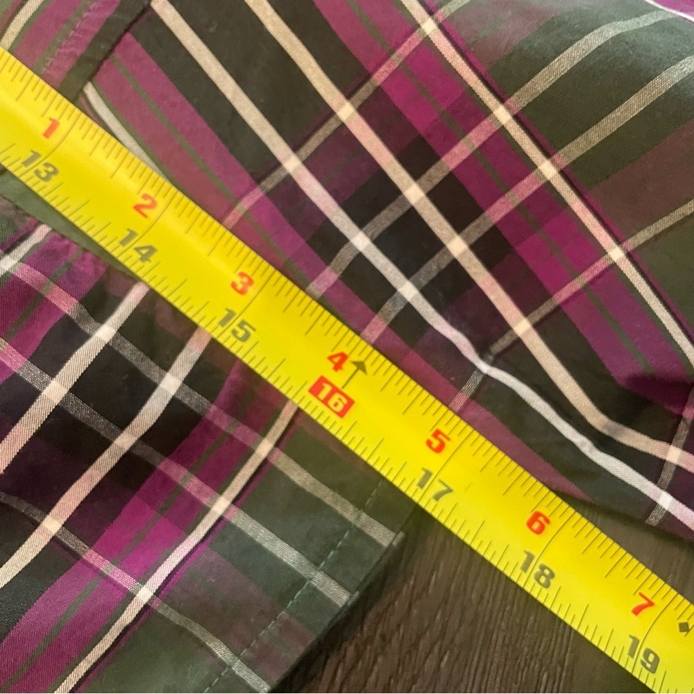 Tuckernuck Aubergine Tartan Indre Dress Womens Purple Tunic Velvet Trim Sz XS - Picture 13 of 13